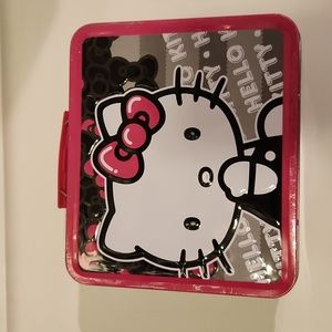 Hello Kitty Loungefly Pink and Black Metal Lunch Box